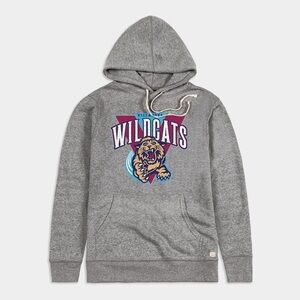Homefield Apparel Villanova 1990s Retro Logo Hoodie Sweatshirt Large Gray